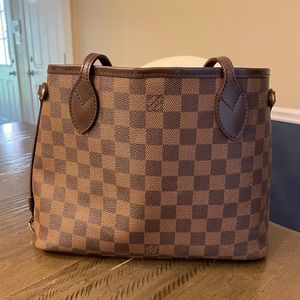 LV Neverfull PM Damier Ebene Tote